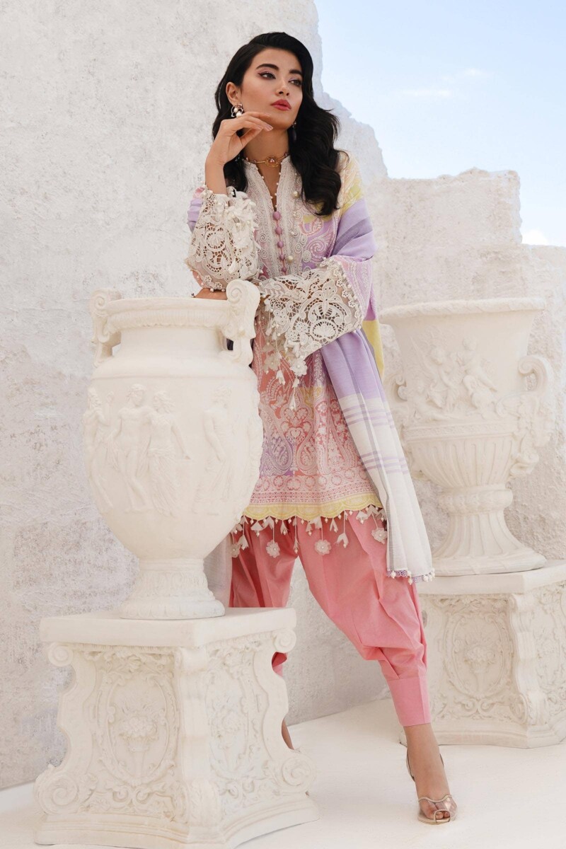 Sana Safinaz M241-015a-3dg Printed Net