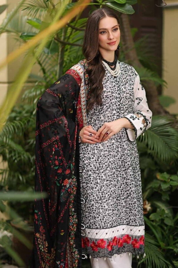 Gul Ahmed Ssm-42007 Premium Embroidered Lawn Collection 2024