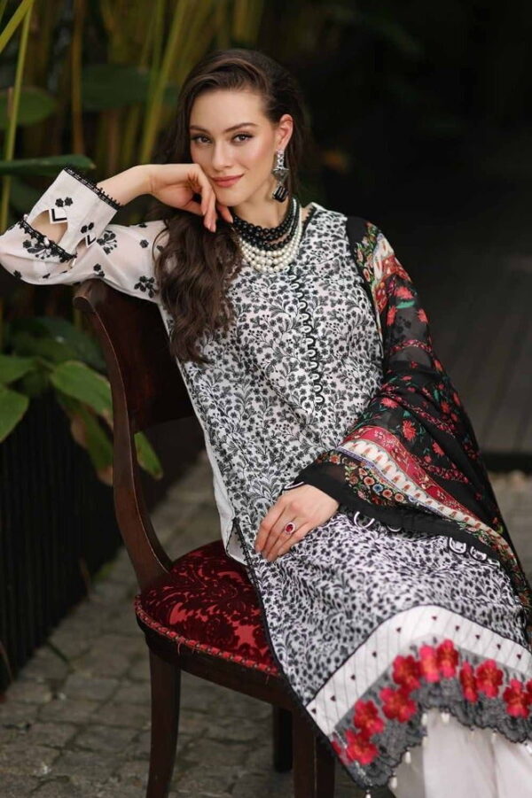 Gul Ahmed Ssm-42007 Premium Embroidered Lawn Collection 2024