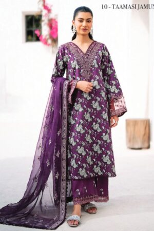 Xenia D 10 Taamasi Jamun Summer Soiree Lawn Collection