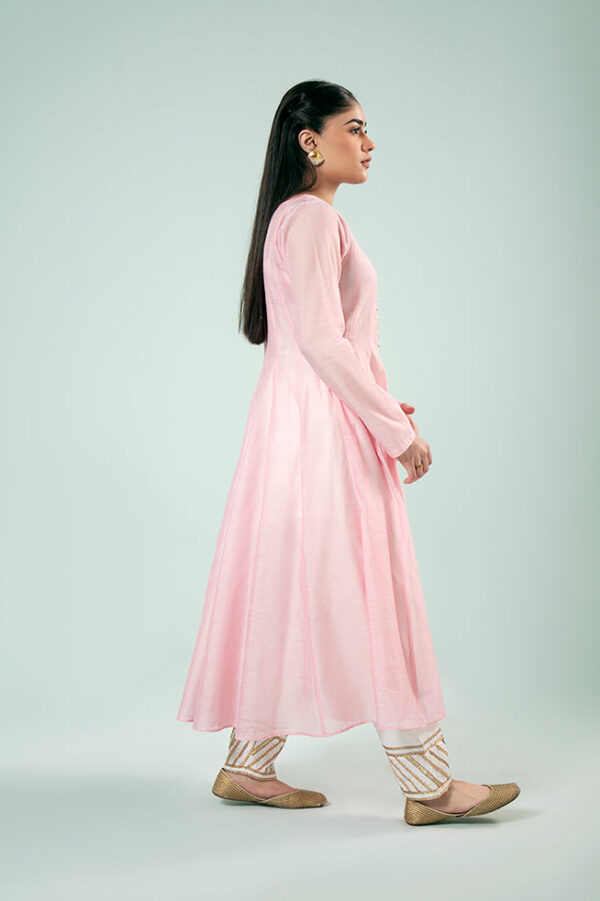 Fozia Khalid Classic Pink Kali Daar Basics Vol 3 Pret Collection