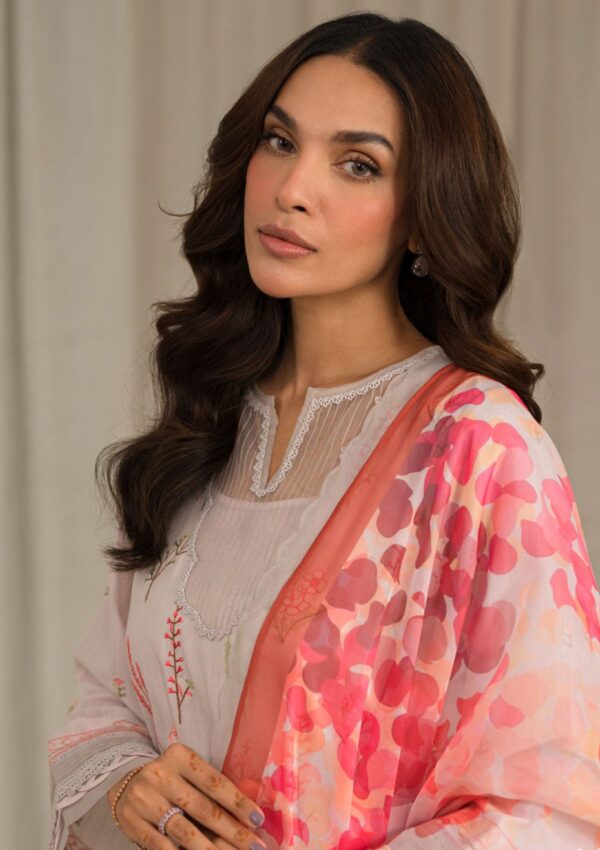 Sahar Sml24 03 L Pink Mirage Embroidered Lawn Collection 24