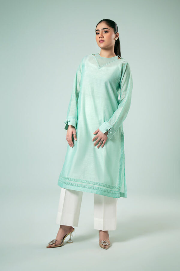 Fozia Khalid Dark Mint Delight Basics Vol 3 Pret Collection