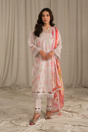 Sahar Sml24 03 L Pink Mirage Embroidered Lawn Collection