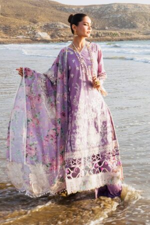 Elaf Premium Ek24 02 A Banafsha Hai Kuch Lawn Collection