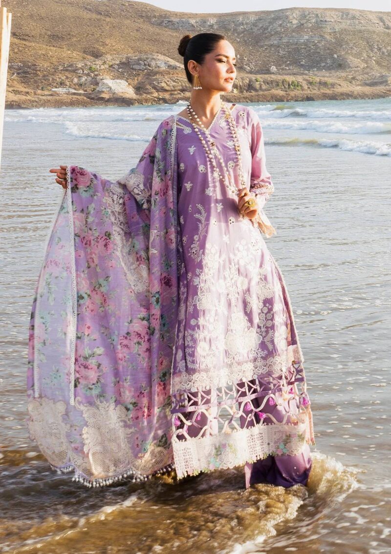 Elaf Premium Ek24 02 A Banafsha Hai Kuch Lawn Collection