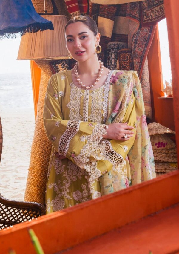 Elaf Premium Ek24 02 B Nargis Hai Kuch Lawn Collection