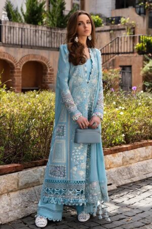 Republic Womenswear Rw24 4b Azure Ilana Lawn Collection 24