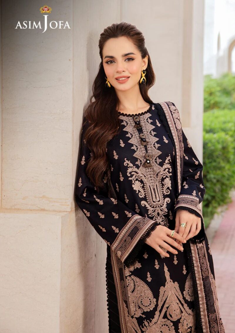 Asim Jofa Am24 08 Monochrome Lawn Collection