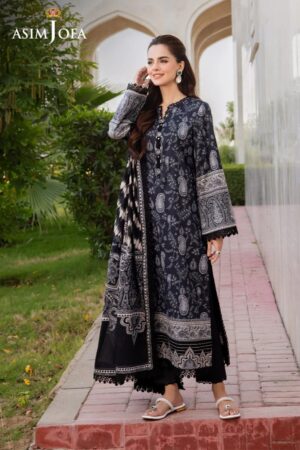 Asim Jofa Am24 09 Monochrome Lawn Collection