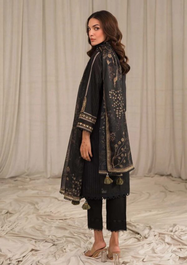 Sahar Sml24 02 Black Mirage Embroidered Lawn Collection 24