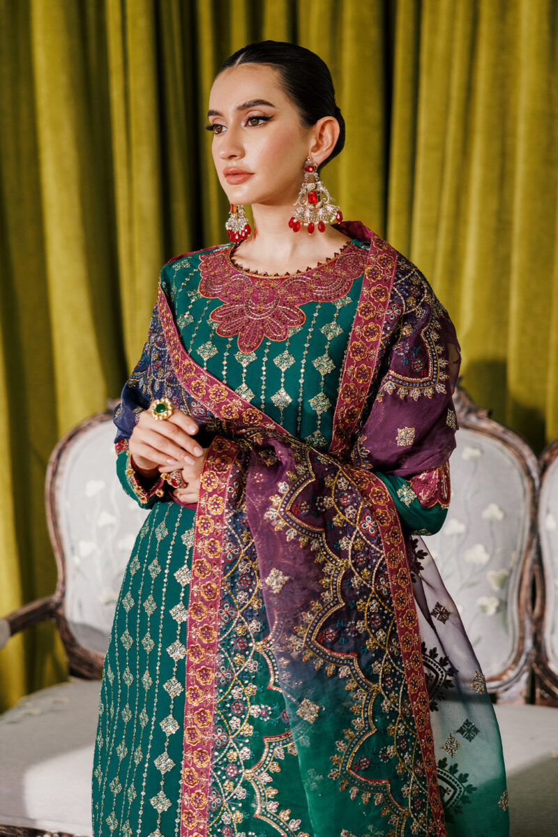 Alizeh Fashion Af-Ch-2174-Nagar C Sea Green Luxury Embroidered Chiffon