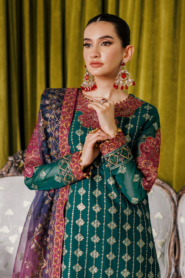 Alizeh Fashion Af-Ch-2174-Nagar C Sea Green Luxury Embroidered Chiffon