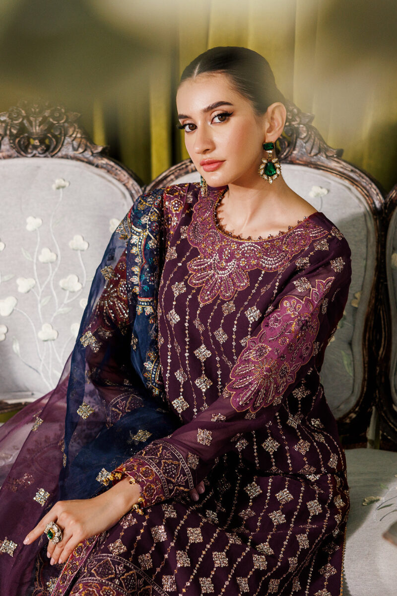 Alizeh Fashion Af-Ch-2173-Nagar B Magenta Luxury Embroidered Chiffon