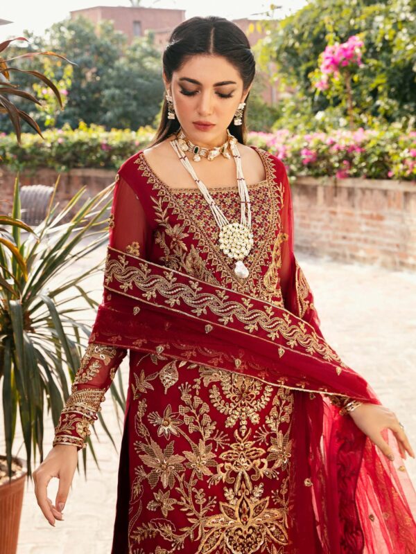 Akbar Aslam Omaira Layali Formals Embroidered Net