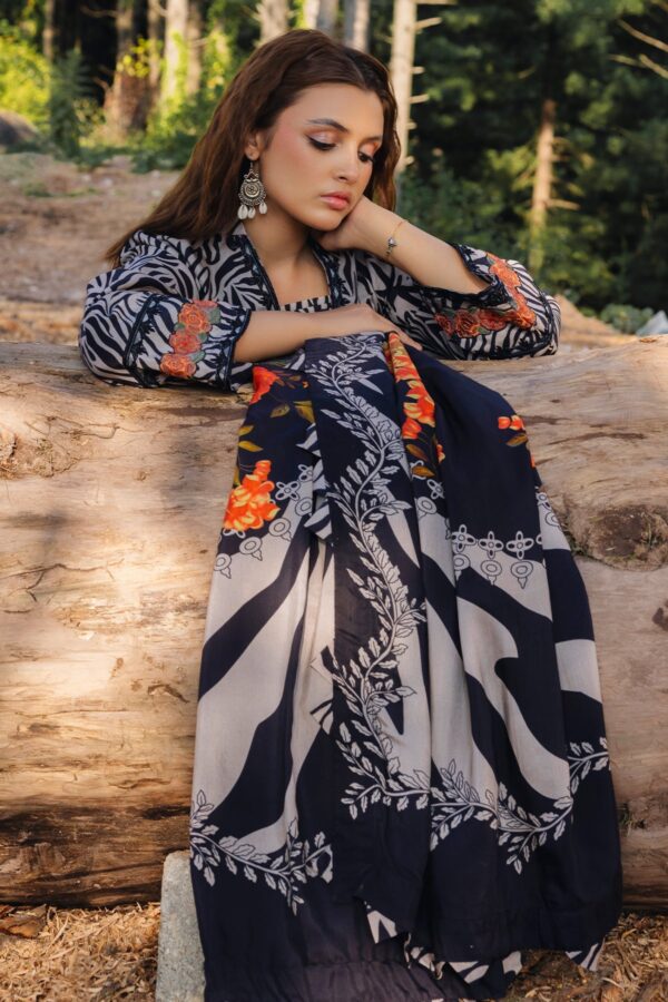 Charizma Anw4-03 Aniq Embroidered Staple Linen Collection