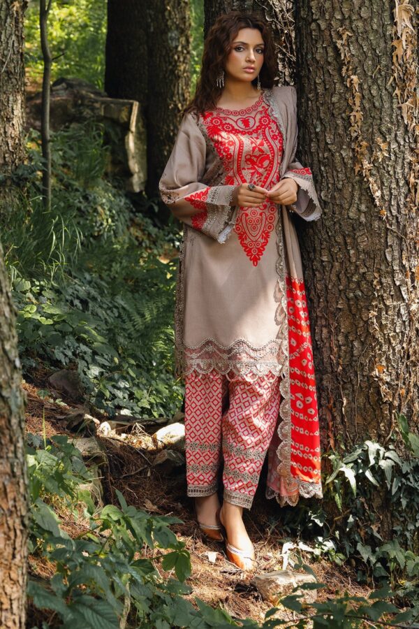 Charizma Anw4-04 Aniq Embroidered Staple Linen Collection