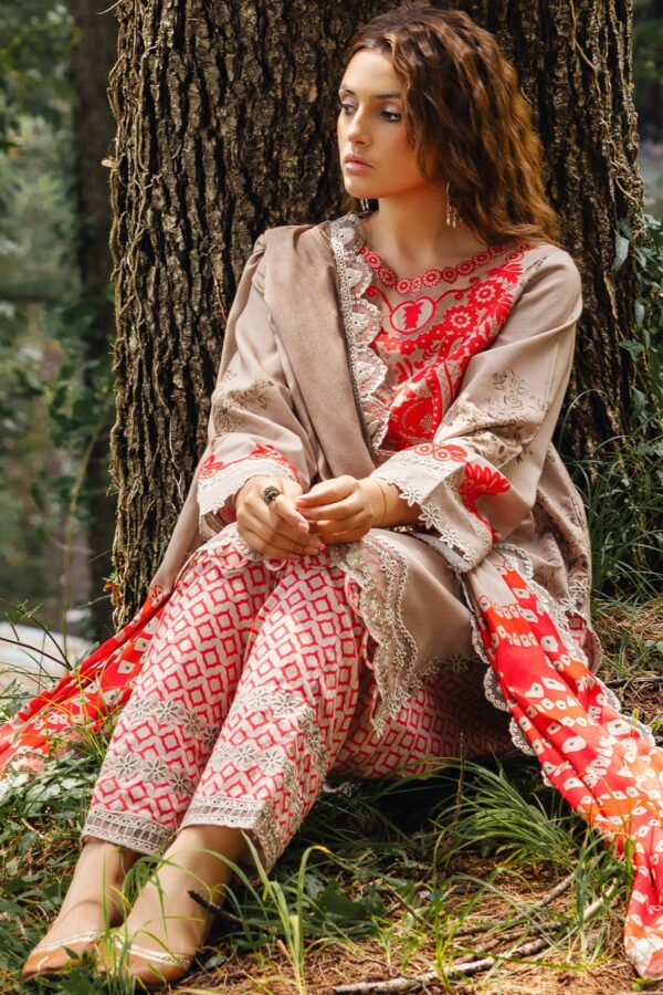 Charizma Anw4-04 Aniq Embroidered Staple Linen Collection