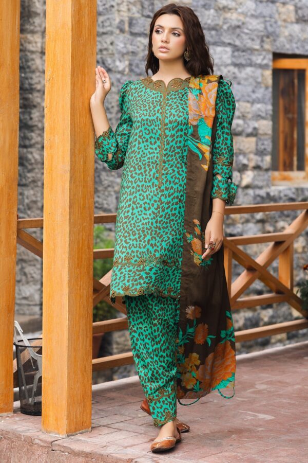 Charizma Anw4-05 Aniq Embroidered Staple Linen Collection