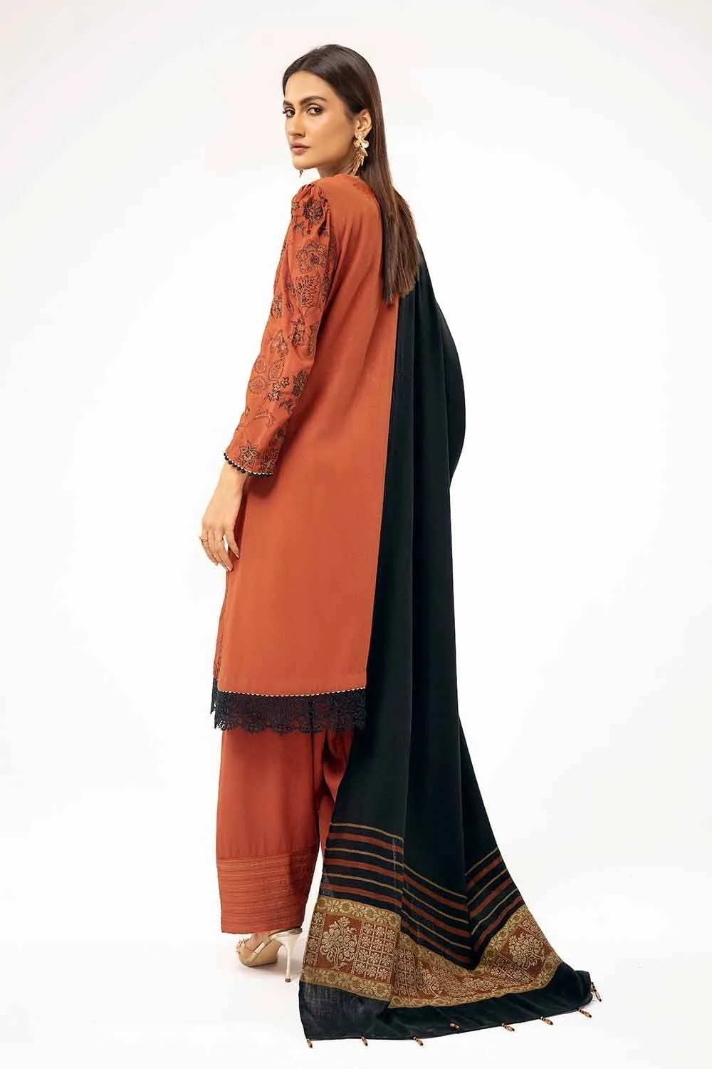 Gul Ahmed Ap-42001 Winter Embroidered Karandi