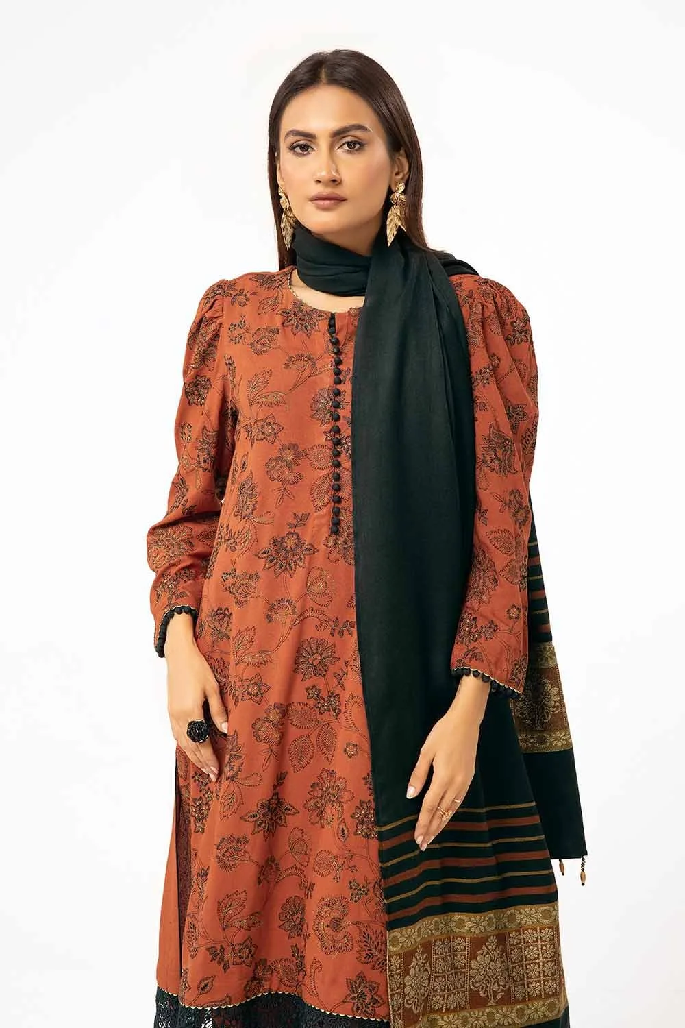 Gul Ahmed Ap-42001 Winter Embroidered Karandi