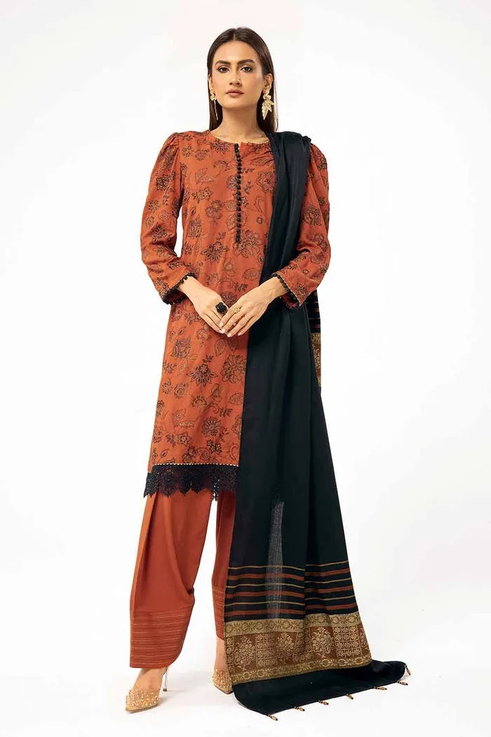 Gul Ahmed Ap-42001 Winter Embroidered Karandi