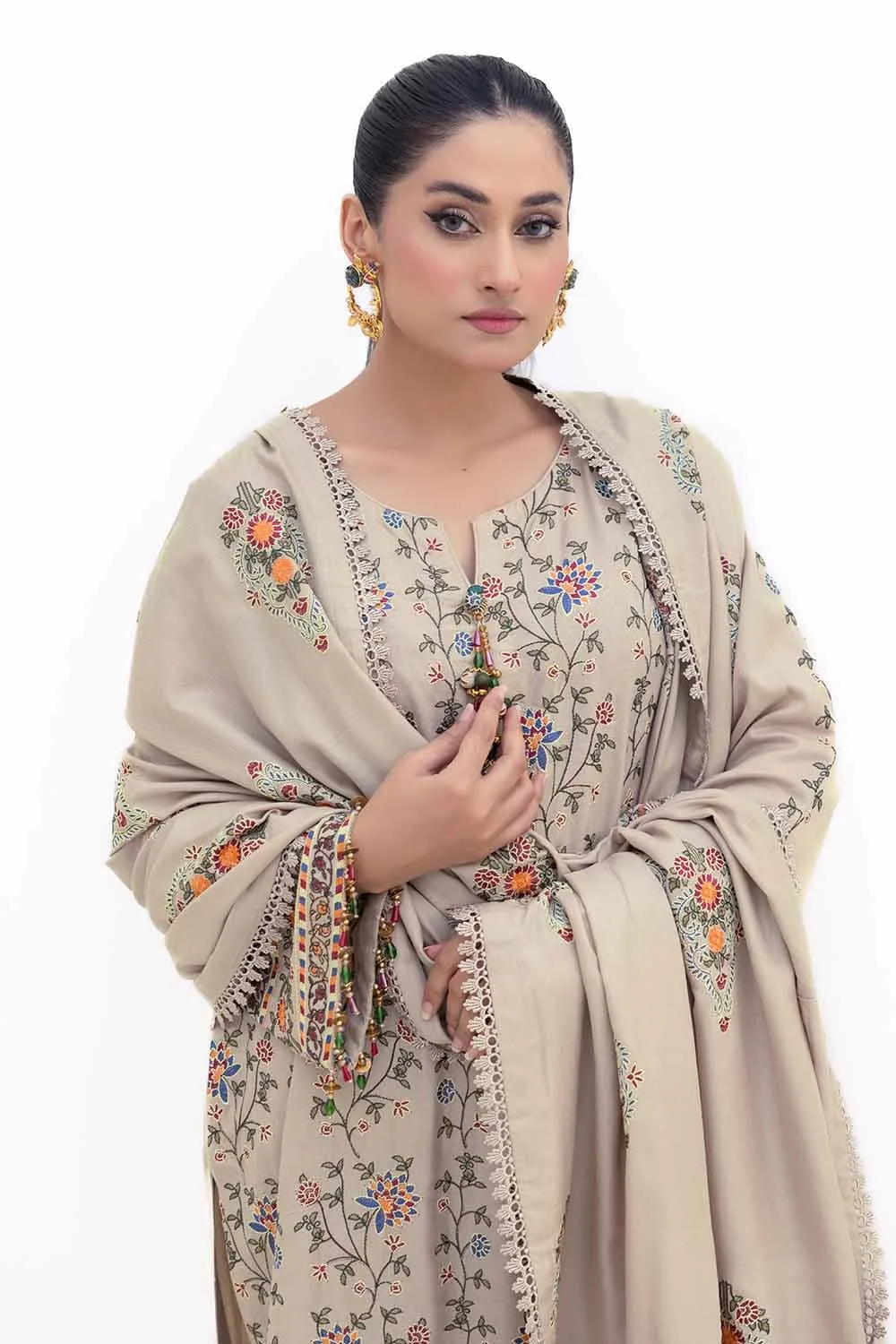 Gul Ahmed Ap-42007 Winter Embroidered Acrylic Collection 4 Gul Ahmed Ap-42007 Winter Embroidered Acrylic