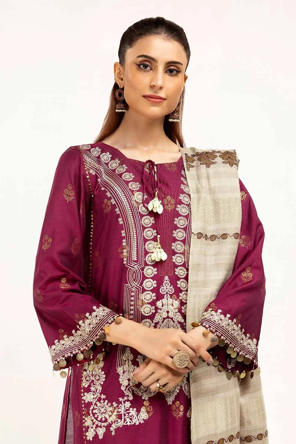 Gul Ahmed Ap-42019 Winter Embroidered Jacquard