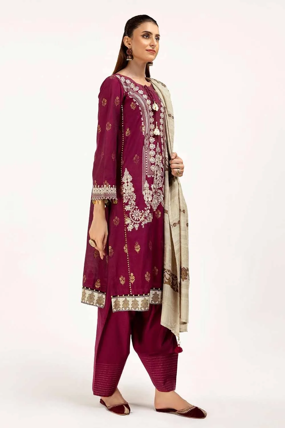 Gul Ahmed Ap-42019 Winter Embroidered Jacquard