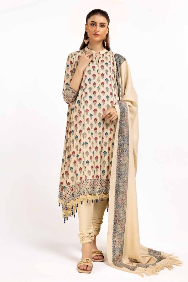 Gul Ahmed Ap-42049 Winter Embroidered Linen Collection