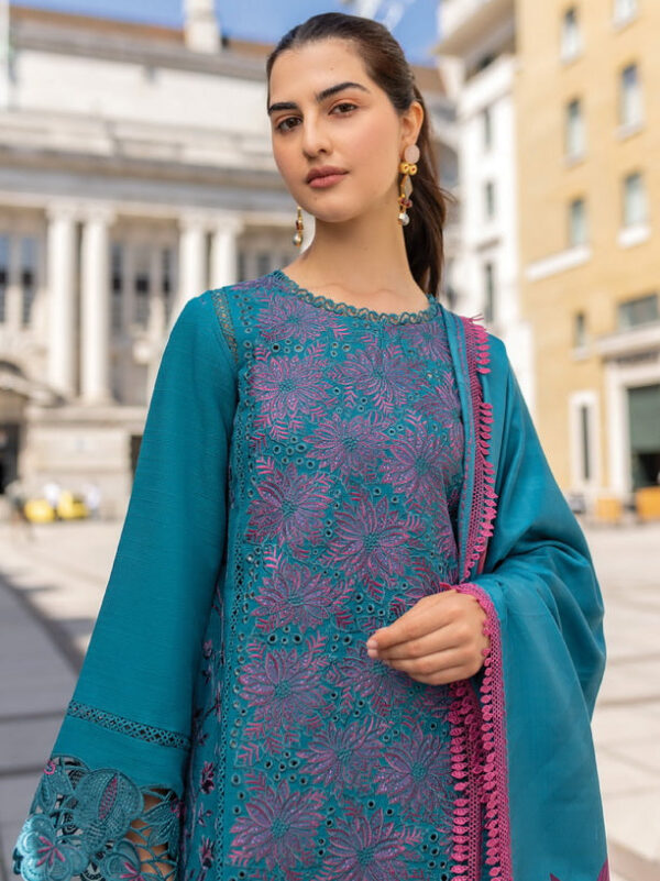 Rang Rasiya D-01 Ella Carnation Embroidered Linen Collection