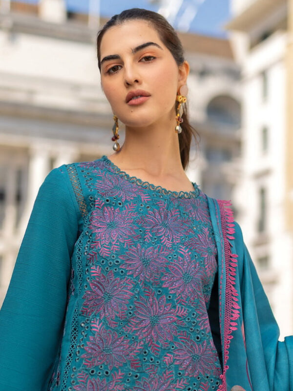 Rang Rasiya D-01 Ella Carnation Embroidered Linen Collection