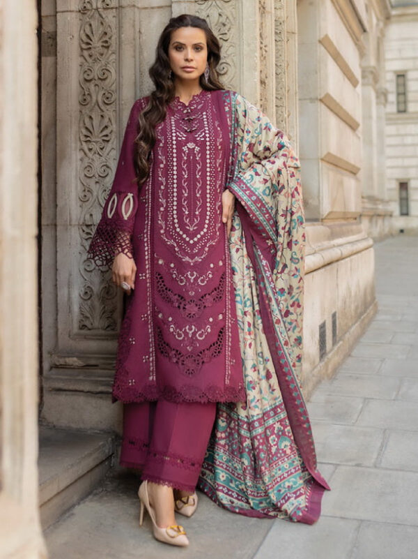 Rang Rasiya D-04 Abigail Carnation Embroidered Karandi Collection