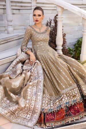 Maria B Cst-810 Embroidered Cotton Satin Suit