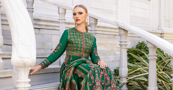 Maria B Cst-811 Embroidered Cotton Satin Suit