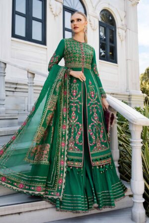 Maria B Cst-811 Embroidered Cotton Satin Suit