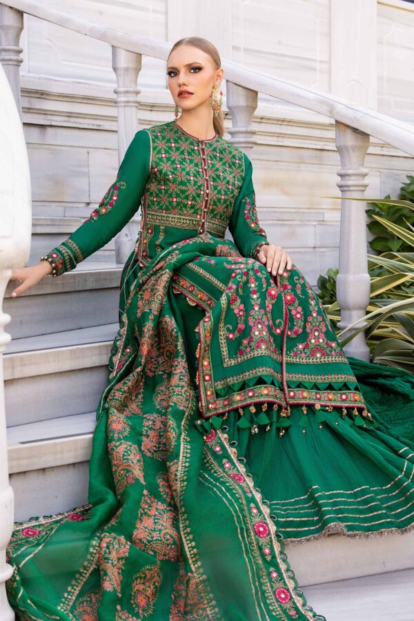 Maria B Cst-811 Embroidered Cotton Satin Suit