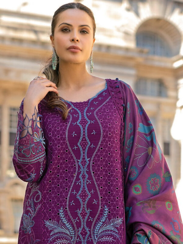 Rang Rasiya D-13 Freya Carnation Embroidered Linen Collection