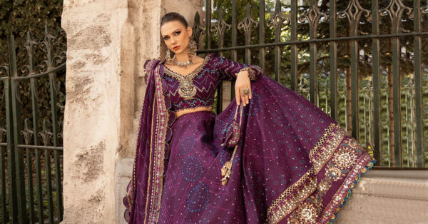 Maria B Cst-802 Embroidered Cotton Satin Suit