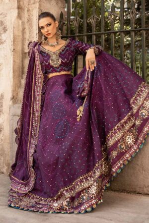 Maria B Cst-802 Embroidered Cotton Satin Suit