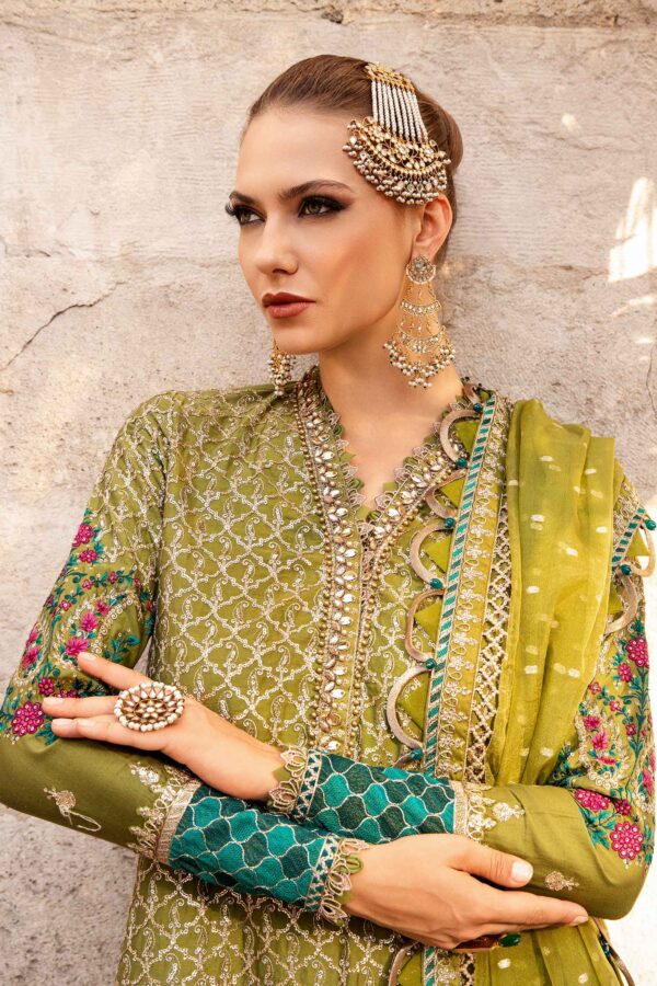 Maria B Cst-803 Embroidered Cotton Satin Suit