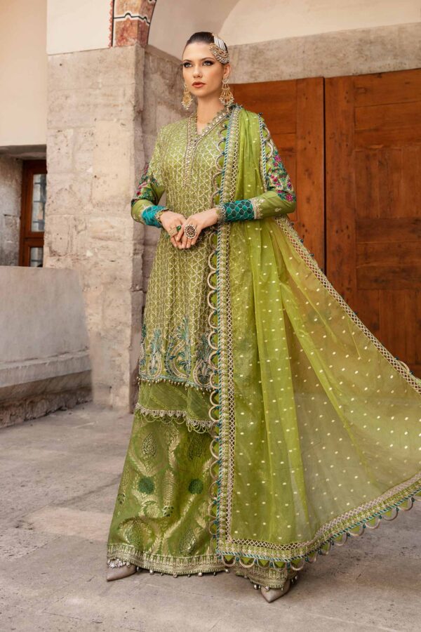 Maria B Cst-803 Embroidered Cotton Satin Suit