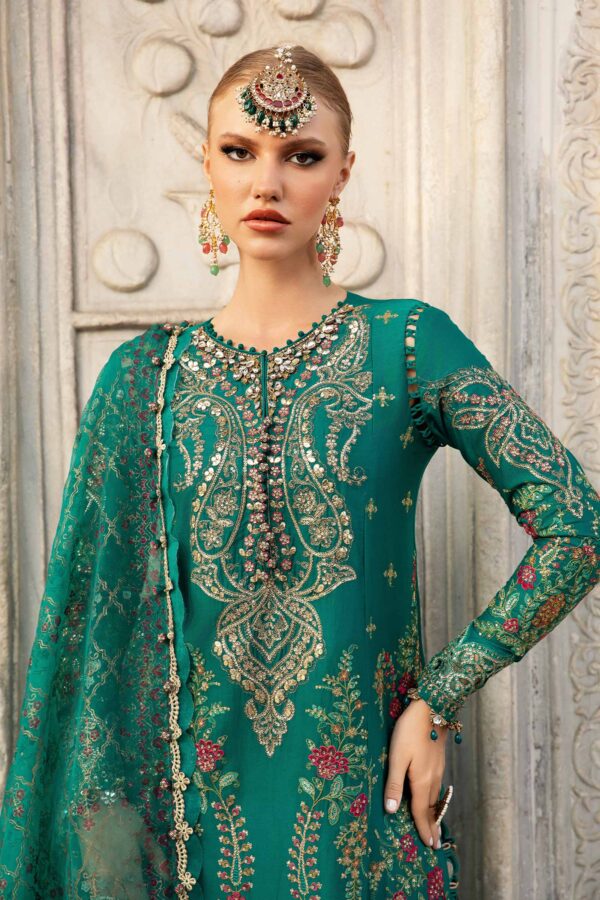 Maria B Cst-805 Embroidered Cotton Satin Suit