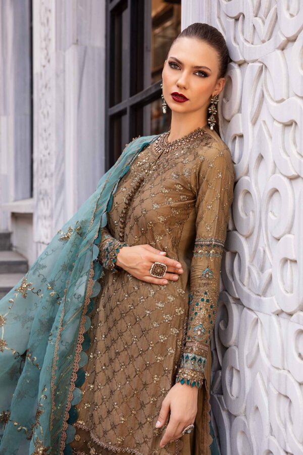 Maria B Cst-808 Embroidered Cotton Satin Suit