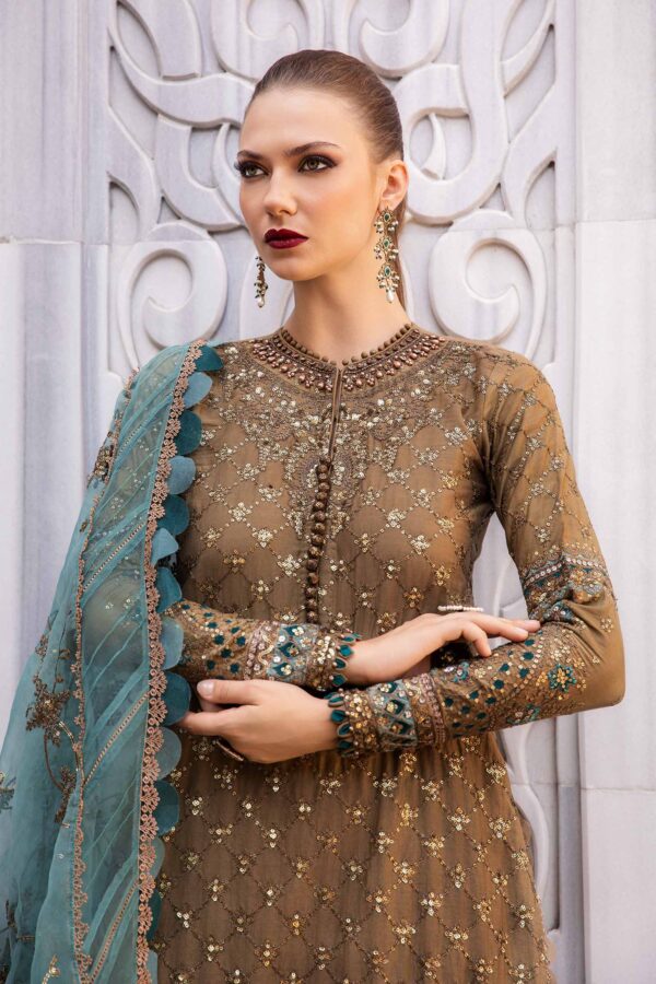 Maria B Cst-808 Embroidered Cotton Satin Suit