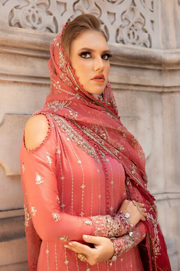 Maria B Cst-809 Embroidered Cotton Satin Suit