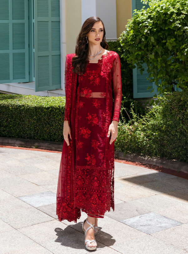 Zainab Chottani D-09 Ruby Luxe Chottani Embroidered Organza