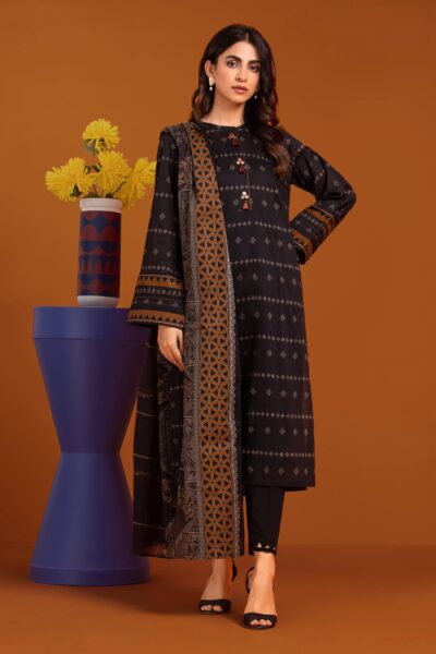 Edenrobe Ewu24a3-27061 Edenrobe Allure Khaddar Printed Collection