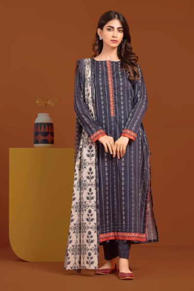 Edenrobe Ewu24a3-27074 Edenrobe Allure Khaddar Printed Collection