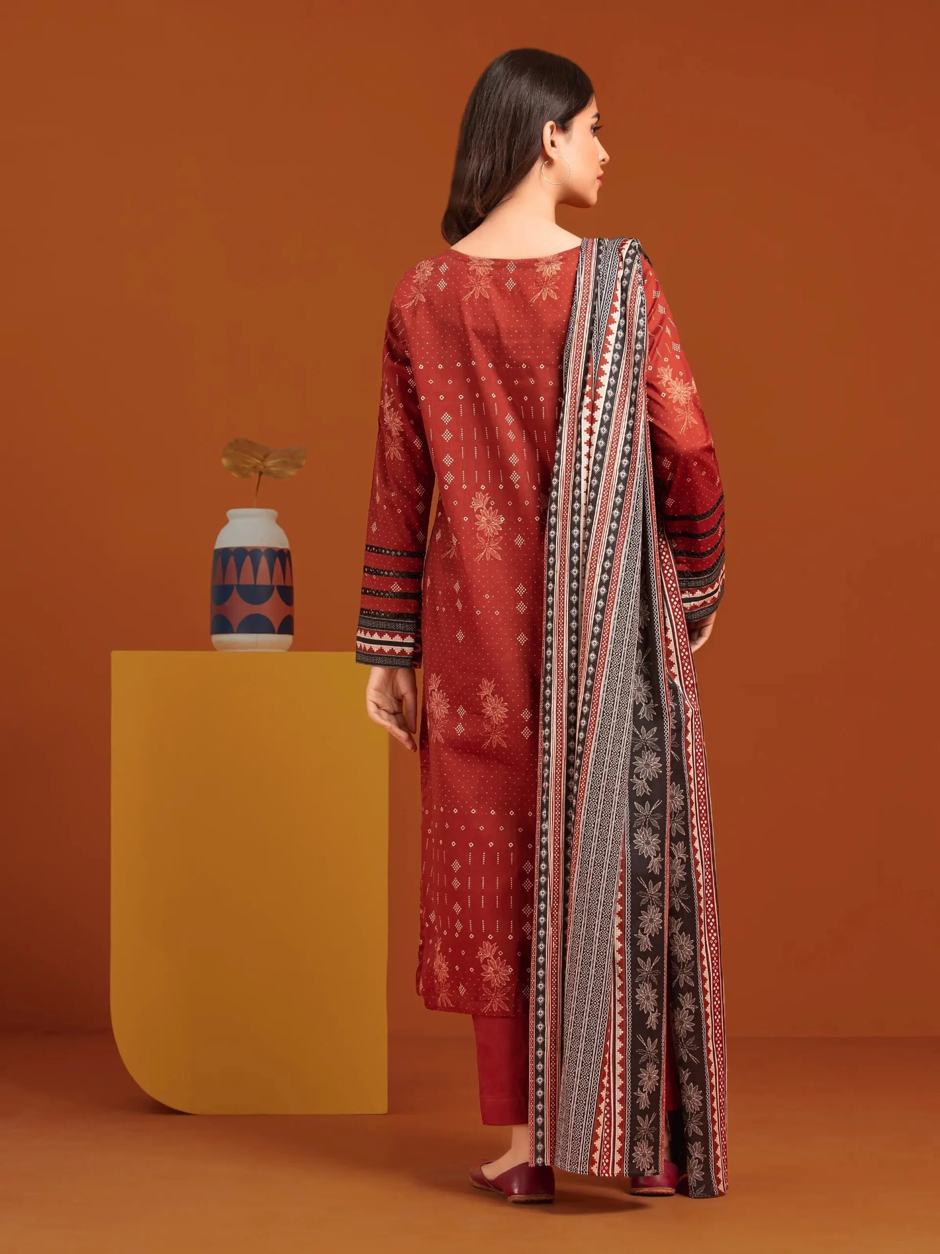 Edenrobe Ewu24A3-27089 Edenrobe Allure Khaddar